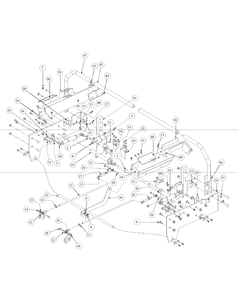 Control Assembly Diagram and Parts List for M54-KW 53BB5DBW750-23-HP Cub Cadet Lawn Tractor